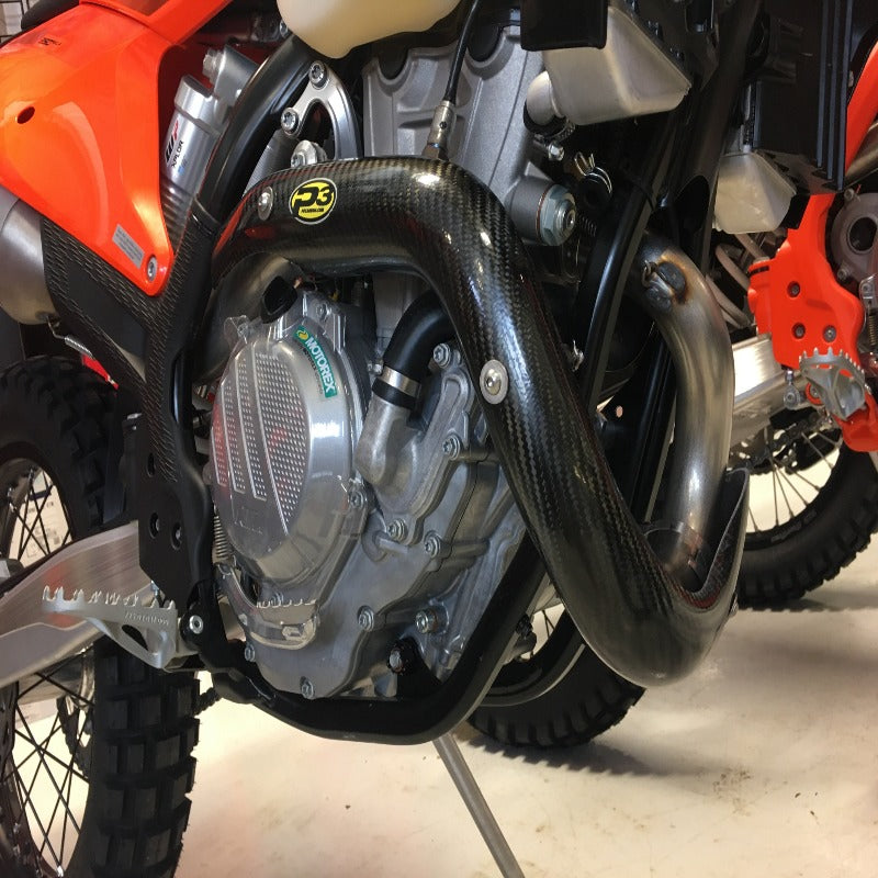 P3 Carbon Heat Shield MAXCoverage: KTM 350 EXC-F/XCF-W | HUSQ FE 350(S) 2020-2023