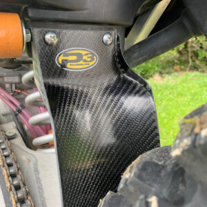 P3 Carbon Mud Flap & Shock Guard | YZ 250 & 450 Models | 2008 - 2027 (See Description / Fitment Chart)