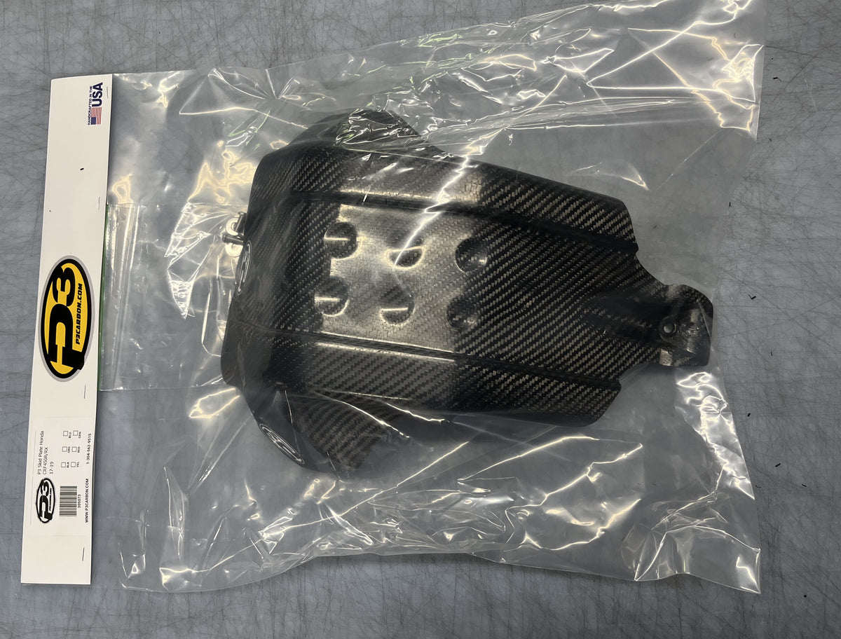 BLEMISHED GRADE B - P3 Carbon Hybrid Skid PlateHonda CRF 250 RX 2019-2021 | CRF 450 RWE 2019 | CRF250R 2018-2021 | CRF450R 2017-2020 | CRF450RX 2017-2020