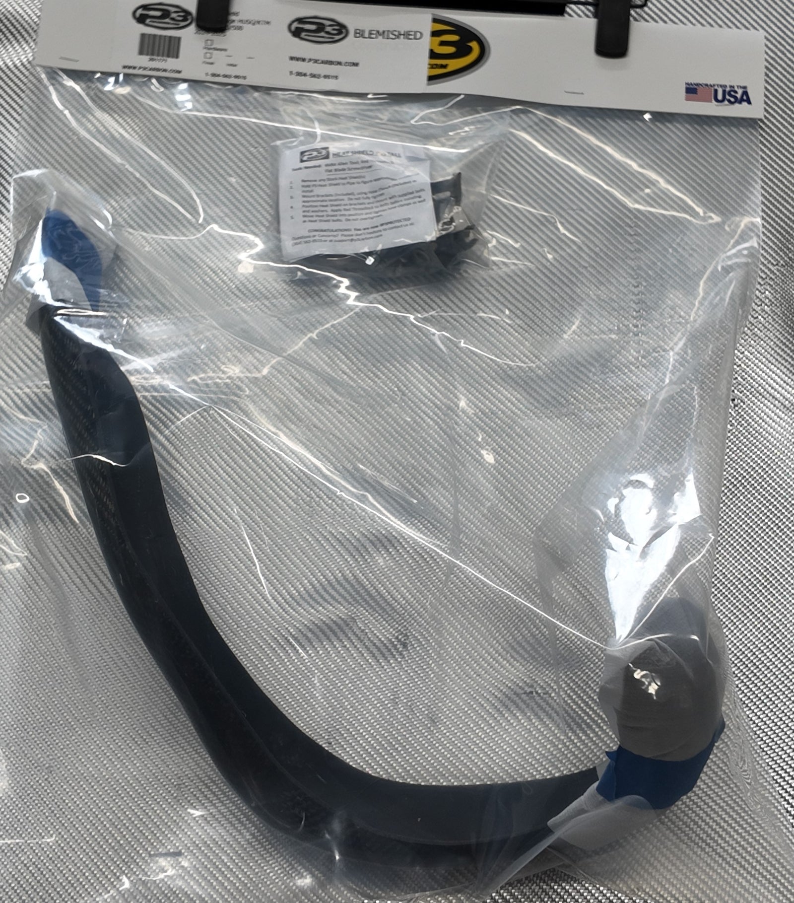 BLEMISHED GRADE B - P3 Carbon Heat Shield MAXCoverage: Husqvarna | KTM | GasGas 450 / 500 Models 2024 - 2026 - Image 2