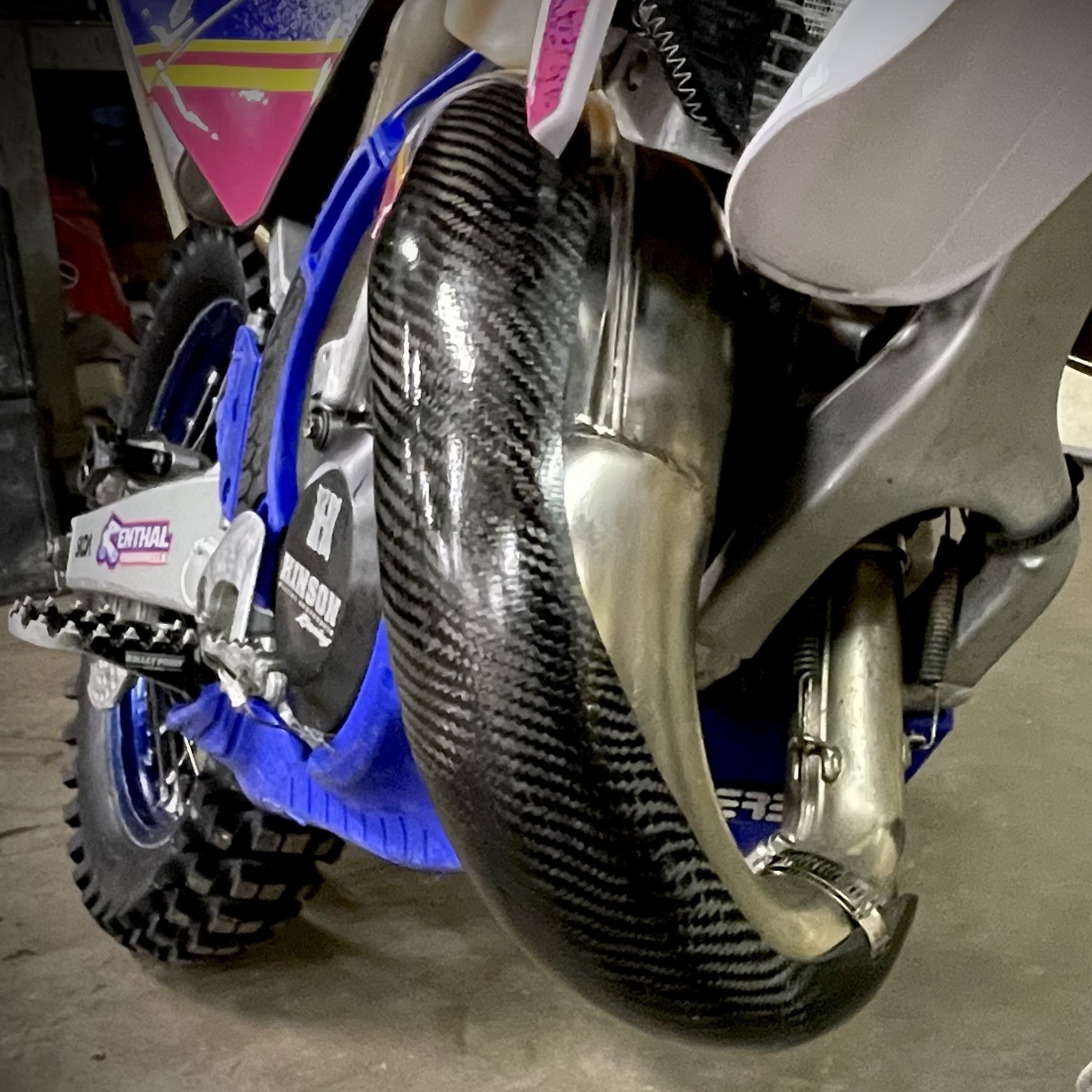 P3 Carbon FMF Pipe Guard Yamaha YZ125 2022 - 2027 | YZ125X 2023 - 2027 - Image 2