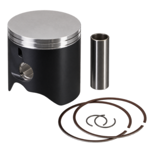 Wossner two-stroke double-ring piston kit with piston, two rings, wrist pin and circlips