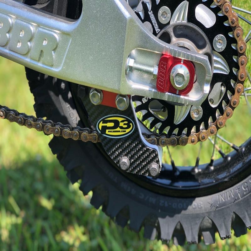 P3 Carbon Chain Guide | Honda CRF110 & KLX/TTR 110 BBR Swingarm | 2013 - 2026 (See Description For All Fitment) - Image 3