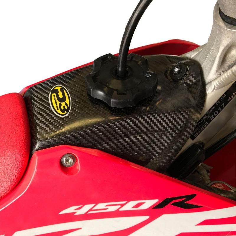 P3 Carbon Fuel Tank Cover Honda CRF450R / 450RWE / 250R | 2017-2021 (See Fitment Chart) - Image 6