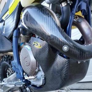 P3 Carbon Skid Plate KTM SX-F/XC-F/EXC-F/WX-F | HUSQ FC/FX/FE 250/350 | GasGas 250/350F | 2023 - 2024 (See Fitment Chart)  With Integrated Linkage Guard (See Product 301095 for No Linkage Guard)