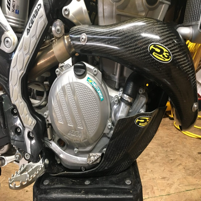 P3 Carbon Heat Shield Husqvarna FX 350 2019-2022 | FC 350 2019-2022