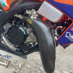 Carbon MAXCoverage Pipe Guard Stock KTM 125 / 150 SX/XC 2023 - 2027 | Husqvarna TC125 2023 - 2027 | GasGas MC125/150 2024 - 2027